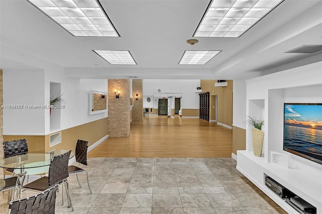 community lobby with visible vents