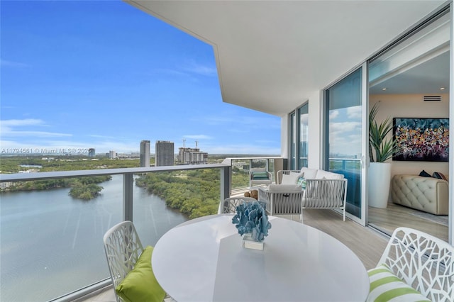17111 Biscayne Blvd Unit 2208, Aventura, FL 33160 - balcony featuring a view of city and visible vents
