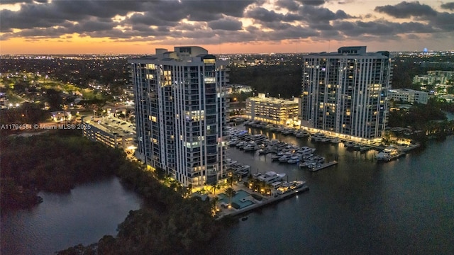 17111 Biscayne Blvd Unit 2208, Aventura, FL 33160 - bird's eye view featuring a water view and a city view
