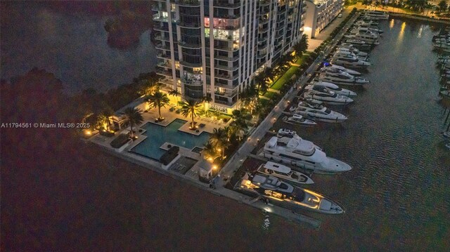 17111 Biscayne Blvd Unit 2208, Aventura, FL 33160 - drone / aerial view of a nearby body of water and a marina