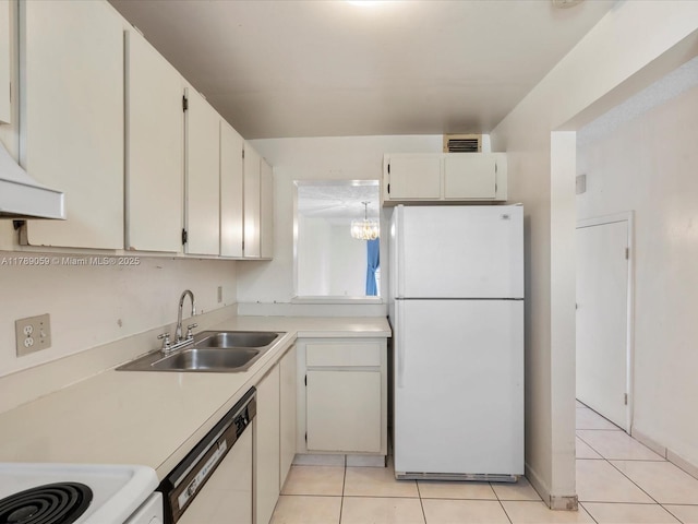 8000 SW 152nd Ave Unit 111, Miami, FL 33193 - kitchen featuring white appliances, light tile patterned floors, a sink, and light countertops