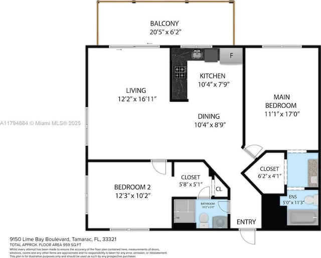 9150 Lime Bay Blvd Unit 201, Tamarac, FL 33321 - room layout