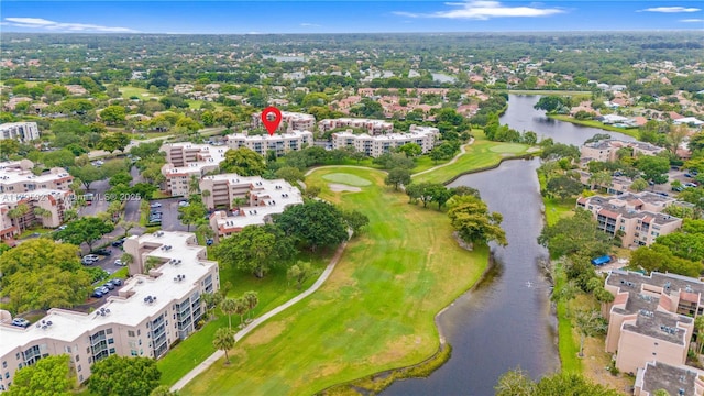 9501 Seagrape Dr Unit 205, Davie, FL 33324 - bird's eye view featuring a water view and view of golf course