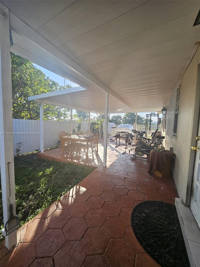 view of patio / terrace featuring a fenced backyard