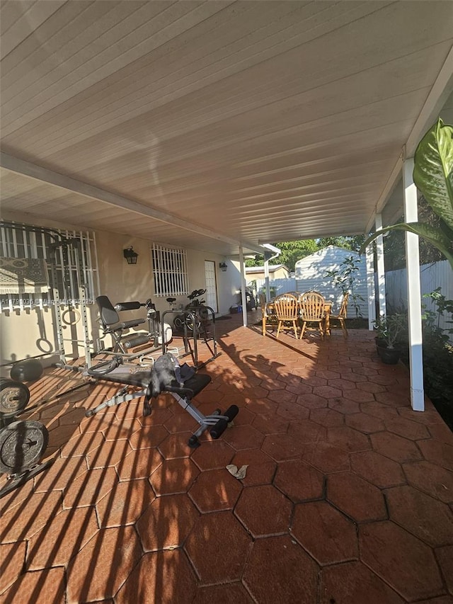 view of patio with fence