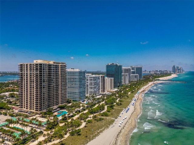 9999 Collins Ave Unit Ph3D, Bal Harbour, FL 33154 - drone / aerial view featuring a city view, a beach view, and a water view