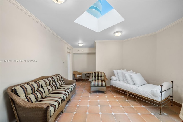 9999 Collins Ave Unit Ph3D, Bal Harbour, FL 33154 - interior space with crown molding, a skylight, and baseboards