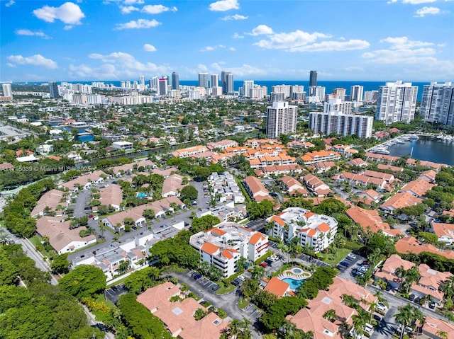 21075 NE 34th Ave Unit 306-2, Aventura, FL 33180 - drone / aerial view featuring a water view and a city view