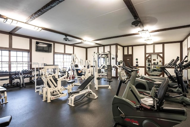 view of workout area
