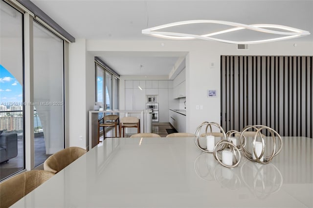 dining area with visible vents