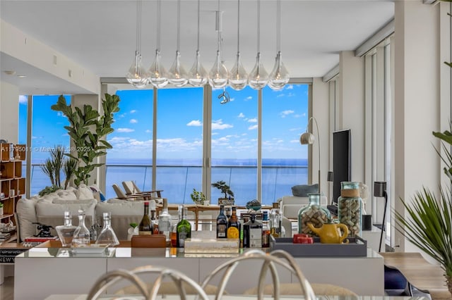 interior space featuring floor to ceiling windows and a healthy amount of sunlight
