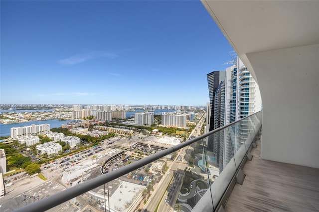 balcony with a city view