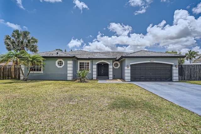 12846 SW 211th Ter, Miami, FL 33177 - view of front facade featuring stucco siding, concrete driveway, an attached garage, and a tile roof