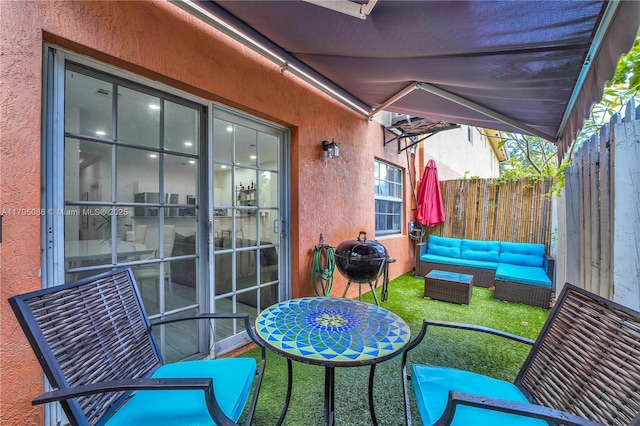 2307 Washington St Unit 5, Hollywood, FL 33020 - view of patio / terrace with an outdoor living space and grilling area