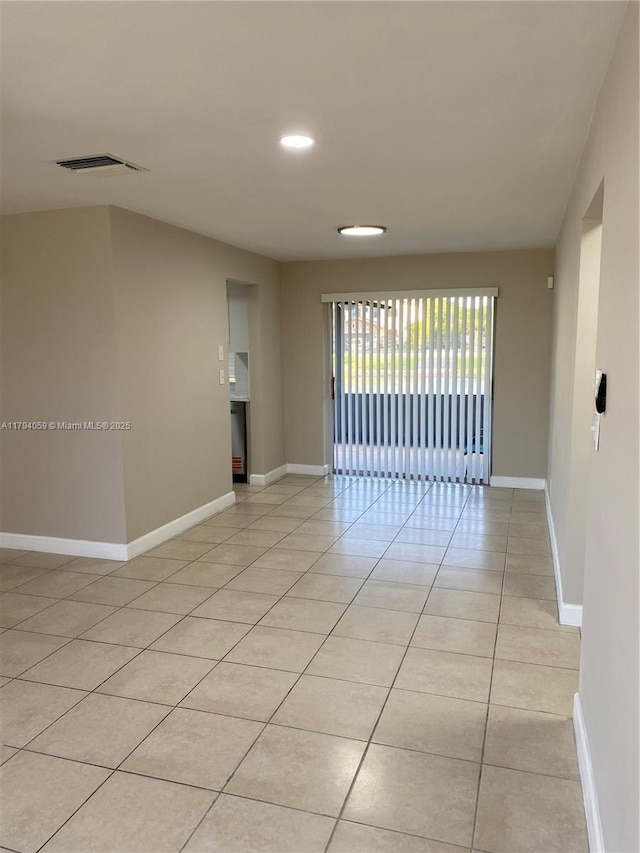 5009 NW 51st Ct, Tamarac, FL 33319 - unfurnished room with baseboards, recessed lighting, light tile patterned floors, and visible vents