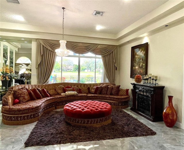 12022 Classic Dr, Coral Springs, FL 33071 - living area with a chandelier