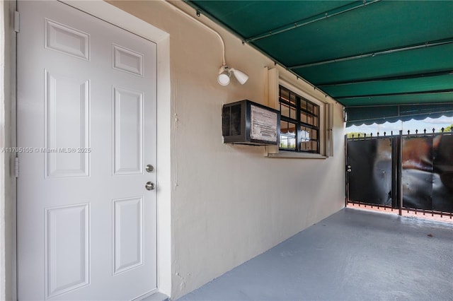 view of exterior entry