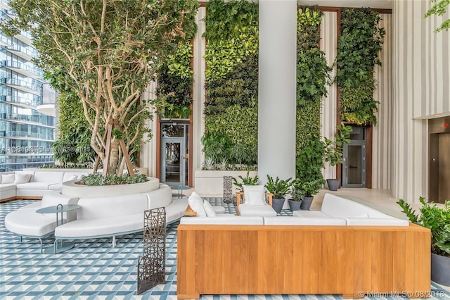 view of patio / terrace with an outdoor hangout area