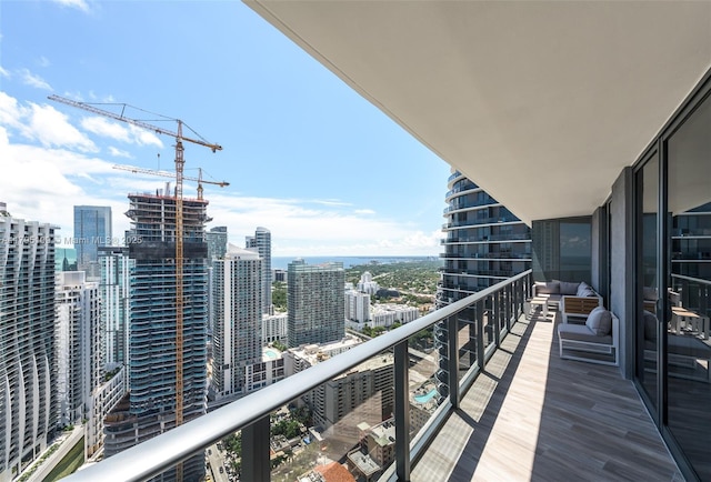 balcony with a city view