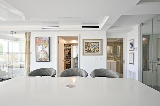 401 Ocean Dr Unit 1003, Miami Beach, FL 33139 - dining space featuring visible vents