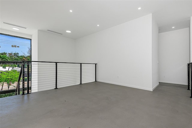2730 SW 17th Ave, Miami, FL 33133 - spare room featuring recessed lighting, baseboards, visible vents, and finished concrete floors
