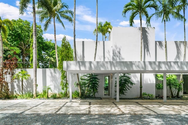 exterior space with fence