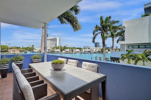 171 N Shore Dr Unit 171-1, Miami Beach, FL 33141 - view of patio / terrace featuring a water view