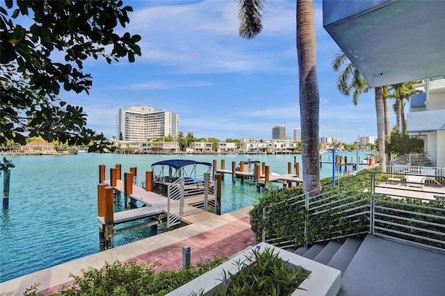 171 N Shore Dr Unit 171-1, Miami Beach, FL 33141 - view of dock with a view of city and a water view