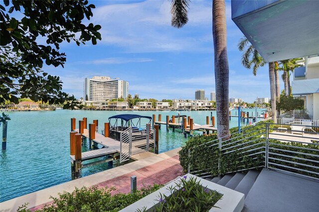 171 N Shore Dr Unit 171-1, Miami Beach, FL 33141 - dock area with a water view