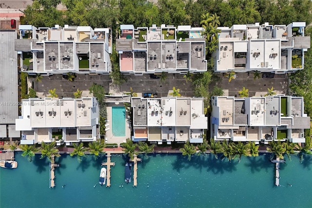 171 N Shore Dr Unit 171-1, Miami Beach, FL 33141 - bird's eye view featuring a water view