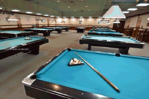 9751 Malvern Dr, Tamarac, FL 33321 - playroom with billiards and carpet
