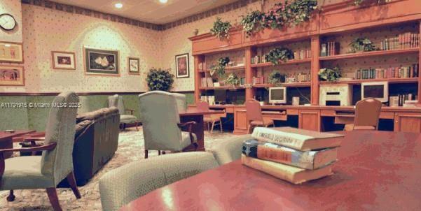 9751 Malvern Dr, Tamarac, FL 33321 - interior space with recessed lighting, built in study area, and carpet floors
