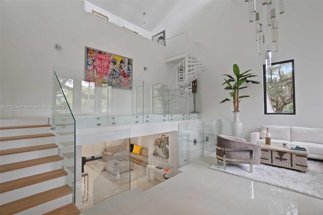 interior space featuring stairway
