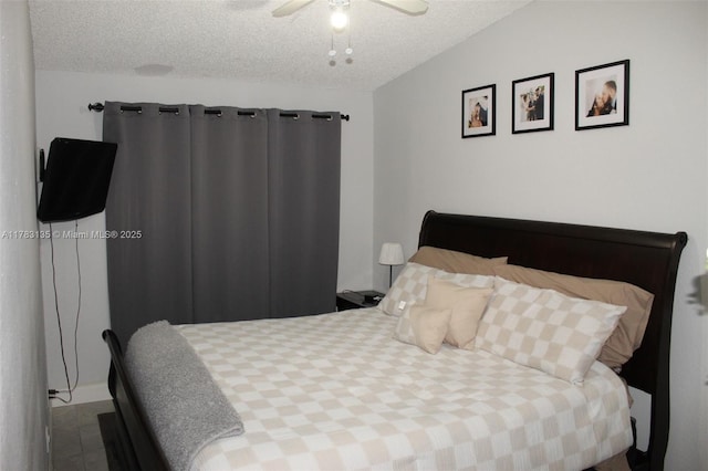 3638 NW 83rd Ln, Sunrise, FL 33351 - bedroom with a textured ceiling and ceiling fan