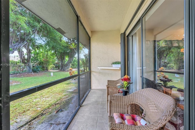 view of sunroom