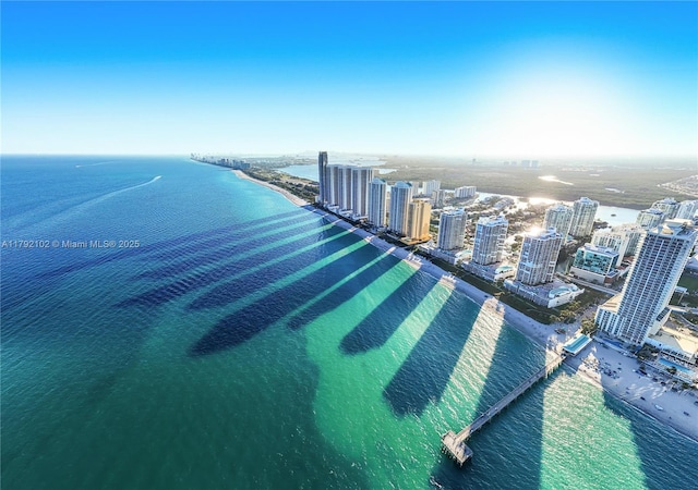 16485 Collins Ave Unit 2438, Sunny Isles Beach, FL 33160 - bird's eye view with a water view and a view of city