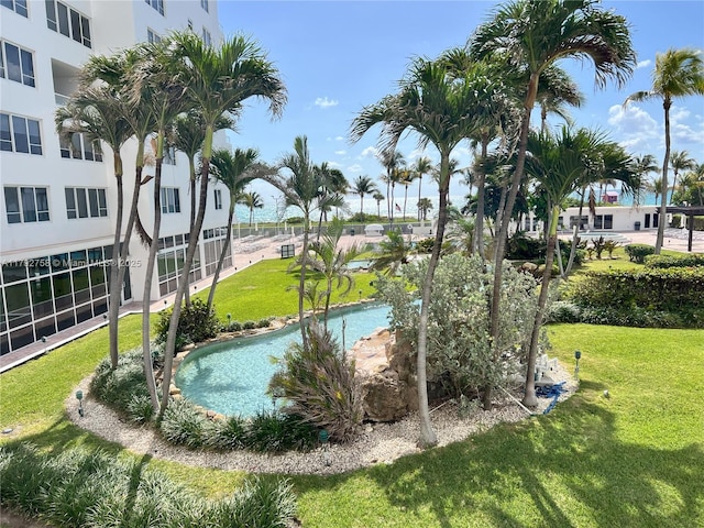 5005 Collins Ave Unit 214, Miami Beach, FL 33140 - view of home's community with a yard
