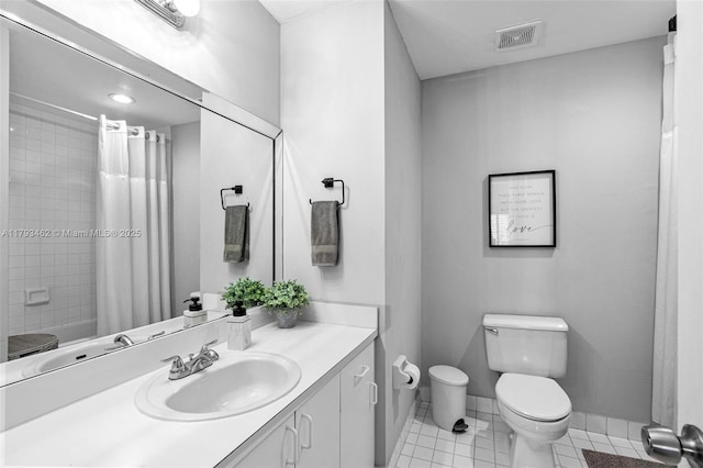 16080 SW 138th Pl, Miami, FL 33177 - bathroom featuring vanity, tile patterned floors, and a shower with shower curtain