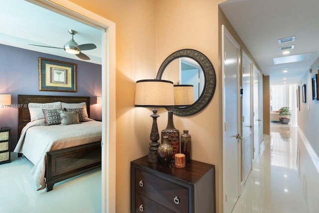 bedroom featuring visible vents