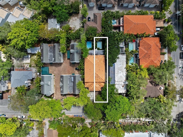 aerial view featuring a residential view