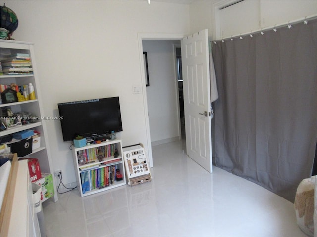 interior space featuring tile patterned flooring