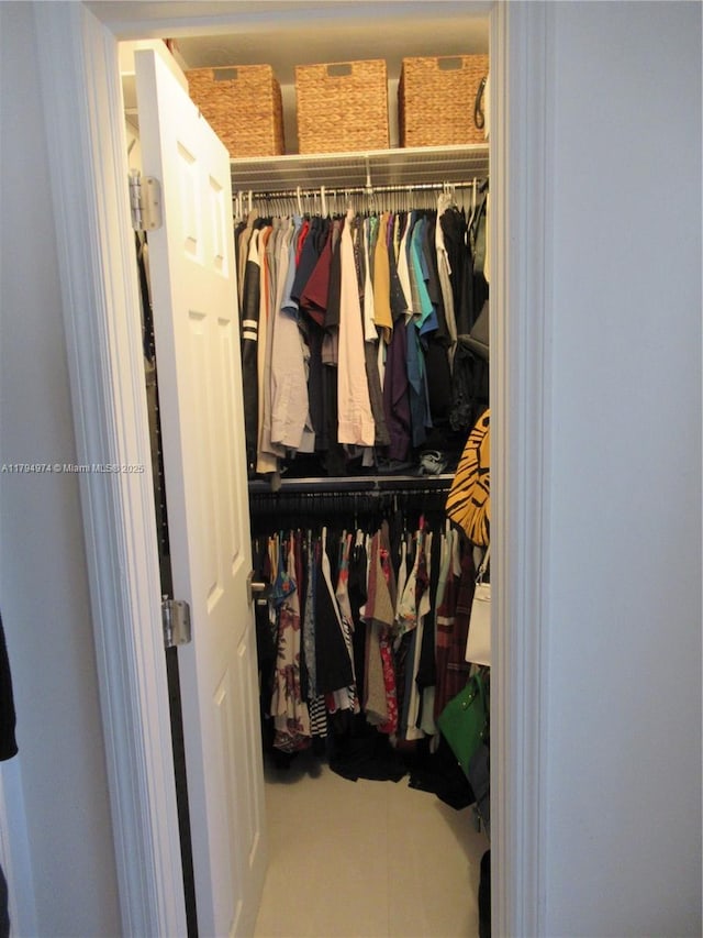 view of closet