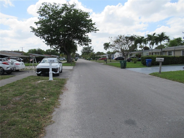 view of road