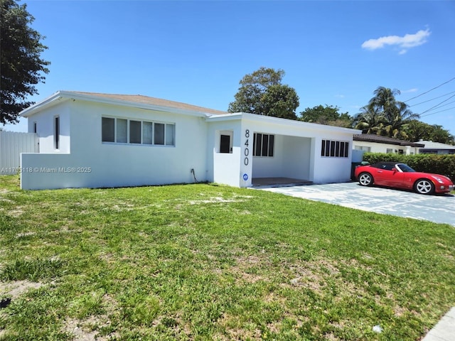 8400 NW 10th Ave, Miami, FL 33150 - single story home with fence, a front lawn, and stucco siding