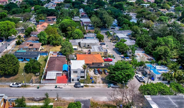 aerial view with a residential view