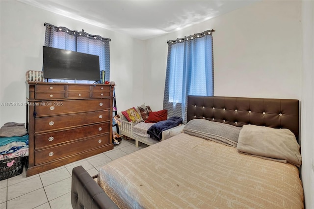 bedroom with tile patterned flooring