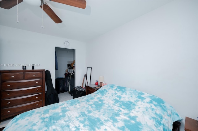 bedroom with a ceiling fan