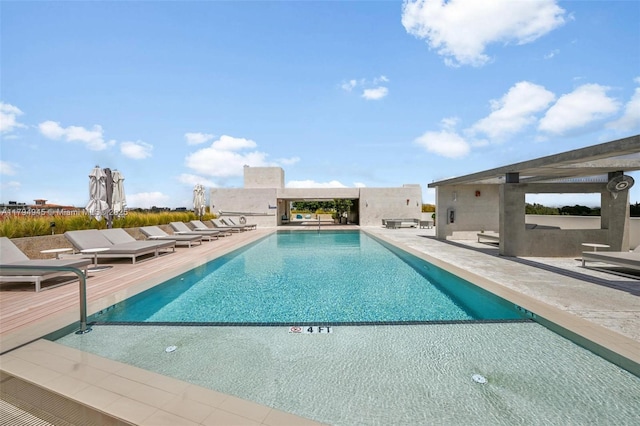 pool featuring a patio