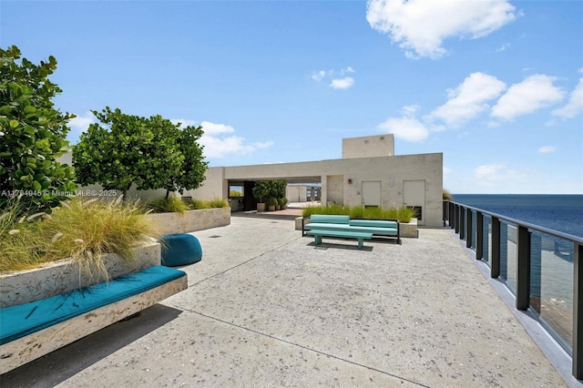 view of property's community featuring a water view