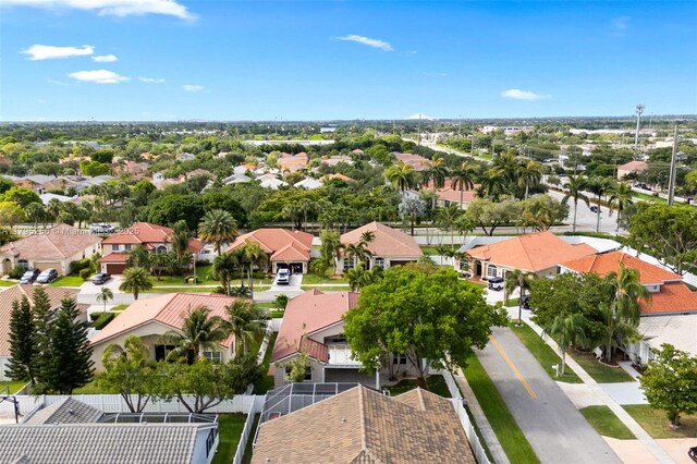 bird's eye view featuring a residential view